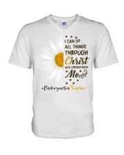 Kindergarten Teacher V-Neck T-Shirt tile