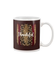 Thankful Teacher Leopard brush strokes Mug tile
