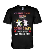 4th Grade Teacher V-Neck T-Shirt tile