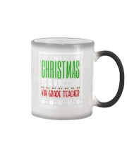 4th Grade Teacher - Christmas Color Changing Mug tile