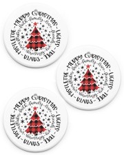 Merry Christmas tree - Ornament Circle ornament - 3 pieces (porcelain) front