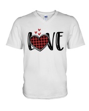 Love Teacher life V-Neck T-Shirt tile