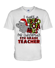 5th Grade Teacher V-Neck T-Shirt tile