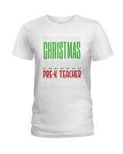 Pre-K Teacher - Christmas Ladies T-Shirt tile