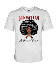 Preschool Teacher V-Neck T-Shirt tile