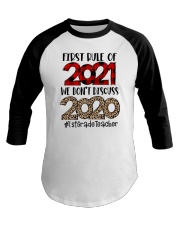 1st Grade Teacher Baseball Tee tile