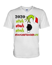 Daycare Teacher Christmas V-Neck T-Shirt tile