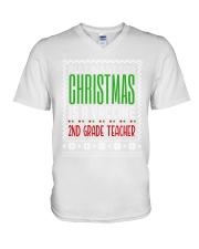 2nd Grade Teacher - Christmas V-Neck T-Shirt tile