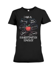 Kindergarten Teacher Premium Fit Ladies Tee tile