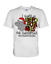 1st Grade Teacher V-Neck T-Shirt tile