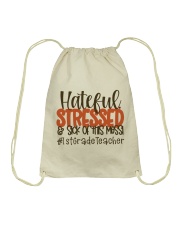 1st Grade Teacher Drawstring Bag tile