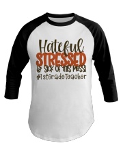 1st Grade Teacher Baseball Tee tile