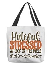 1st Grade Teacher All-Over Tote tile