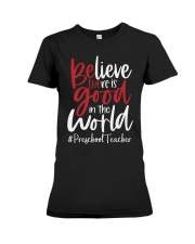 Preschool Teacher Premium Fit Ladies Tee tile