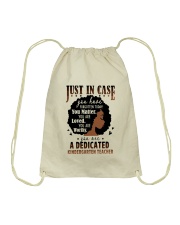 Kindergarten Teacher - Black African American Art Drawstring Bag tile
