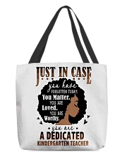 Kindergarten Teacher - Black African American Art All-Over Tote tile
