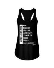 Mom Teacher Principal Lunch Lady Coach Everything Ladies Flowy Tank tile
