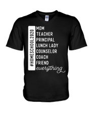 Mom Teacher Principal Lunch Lady Coach Everything V-Neck T-Shirt tile