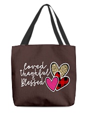 Loved Thankful Blessed All-Over Tote tile