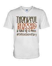 Office Secretary V-Neck T-Shirt tile
