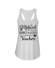 Teacher Ladies Flowy Tank tile