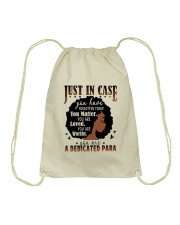 Paraprofessional - Black African American Art Drawstring Bag tile