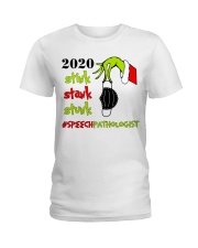 Speech Pathologist Christmas Ladies T-Shirt tile