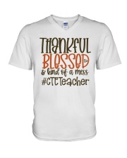CTE Teacher V-Neck T-Shirt tile