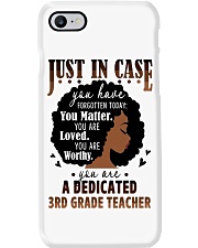 3rd Grade Teacher - Black African American Art Phone Case tile