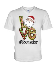 Counselor - Christmas V-Neck T-Shirt tile