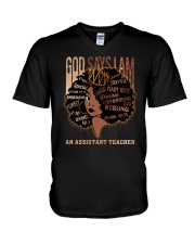 Assistant Teacher V-Neck T-Shirt tile