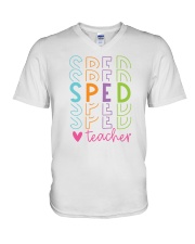 SPED Special Education Teacher V-Neck T-Shirt tile