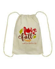 Love Fall Drawstring Bag tile