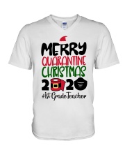 1st Grade Teacher V-Neck T-Shirt tile