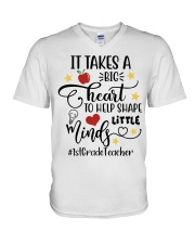 1st Grade Teacher V-Neck T-Shirt tile
