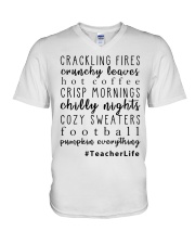 Teacher V-Neck T-Shirt tile