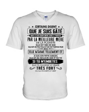 I love and be protected by the best mother 5 V-Neck T-Shirt tile