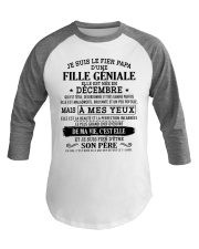Brilliant gift of a daughter 12 Baseball Tee tile