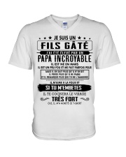 Cadeau pour fils et papa CTP03 V-Neck T-Shirt tile