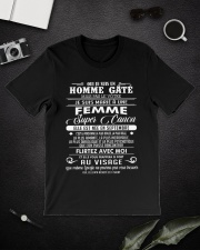 I married a super hot woman w 9 Classic T-Shirt lifestyle-mens-crewneck-front-16