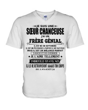 cadeau pour frere et soeur TON09 V-Neck T-Shirt tile