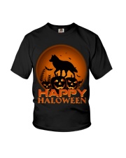 Happy halloween wolf lover Youth T-Shirt tile