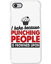 I bake because punching people is frowned upon Phone Case tile