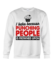 I bake because punching people is frowned upon Crewneck Sweatshirt tile