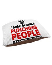 I bake because punching people is frowned upon Pet Bed tile