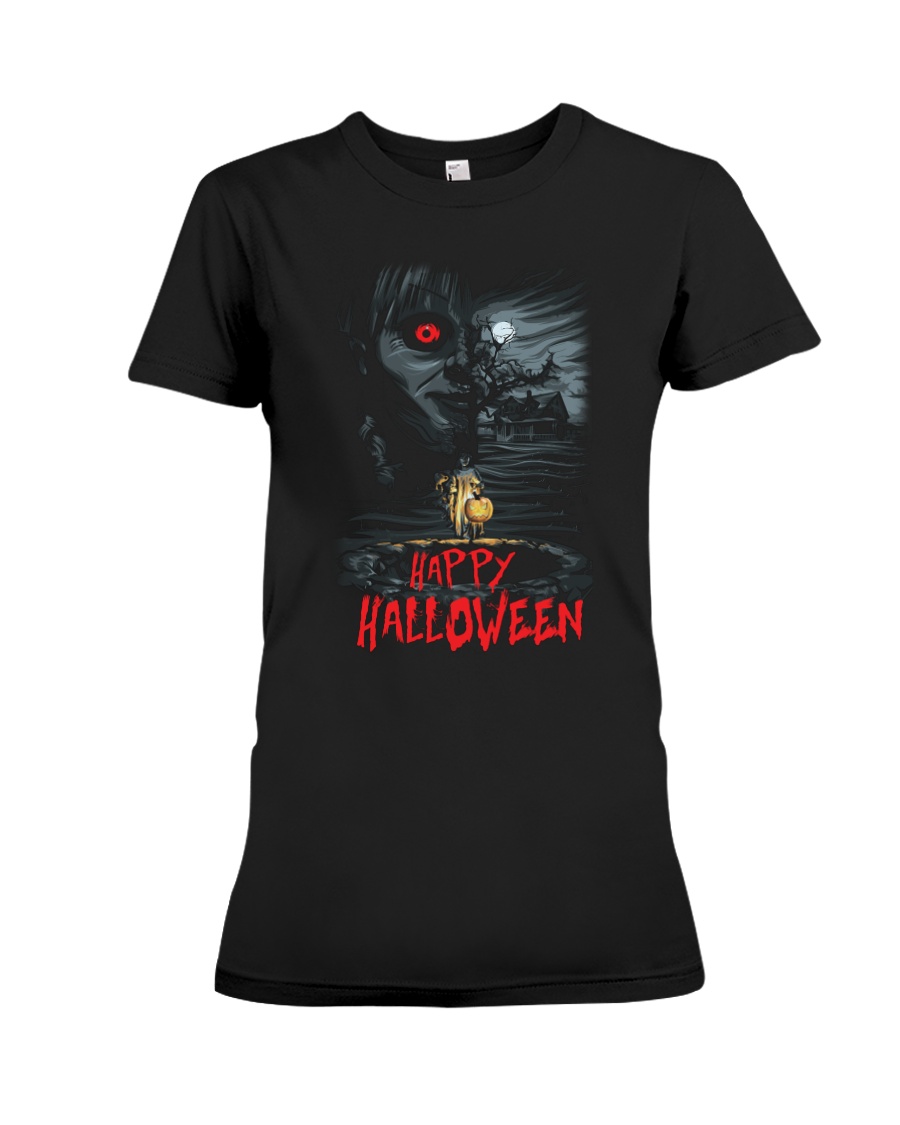 Happy Halloween Annabelle Premium Fit Ladies Tee