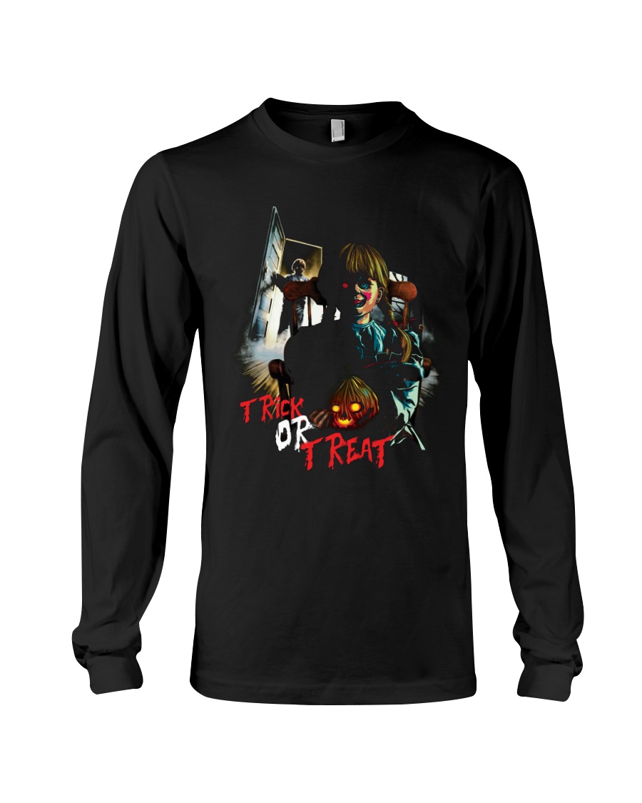 Halloween Annabelle Trick or Treat Long Sleeve Tee