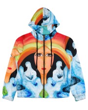 Peace Land Women's All Over Print Full Zip Hoodie tile