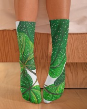 Green Plant Crew Length Socks aos-accessory-crew-length-socks-lifestyle-front-02