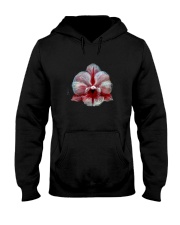 Orchid on Black Hooded Sweatshirt tile